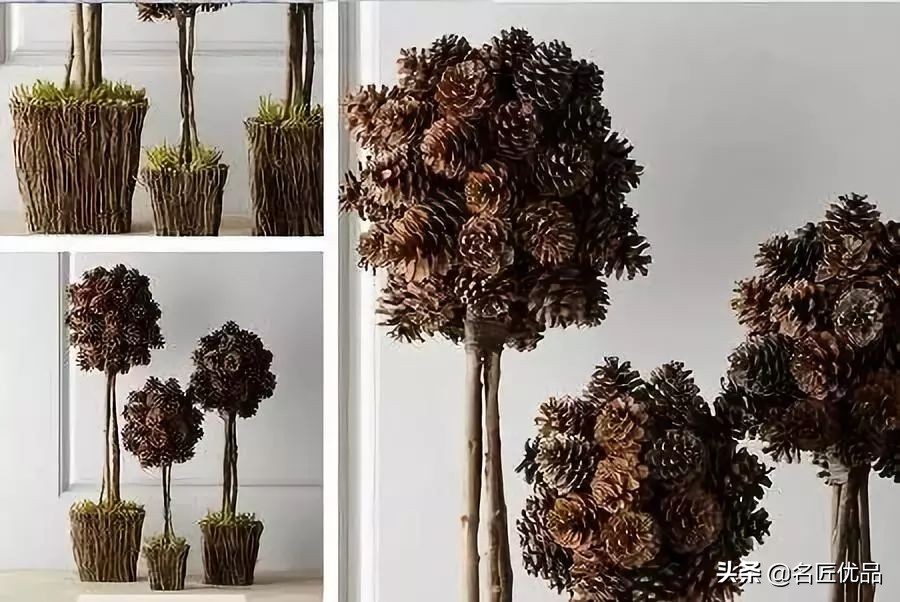 松塔创意手工实用又好看,松塔创意手工动物