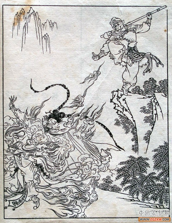 《西游记》之三打白骨精背景图,西游记三打白骨精文字版图文