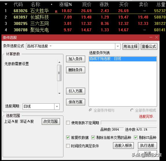 选股神器指标,选股神器策略