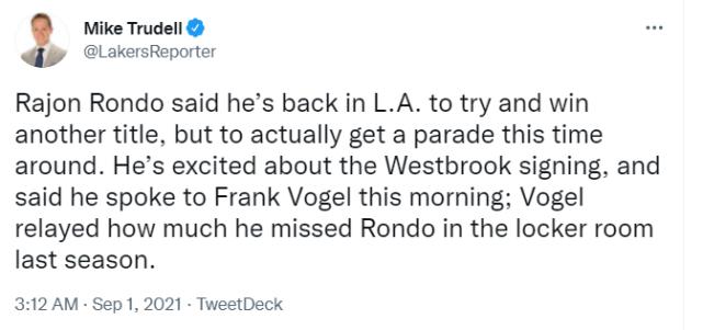 湖人交易隆多被吐槽,隆多复出对湖人