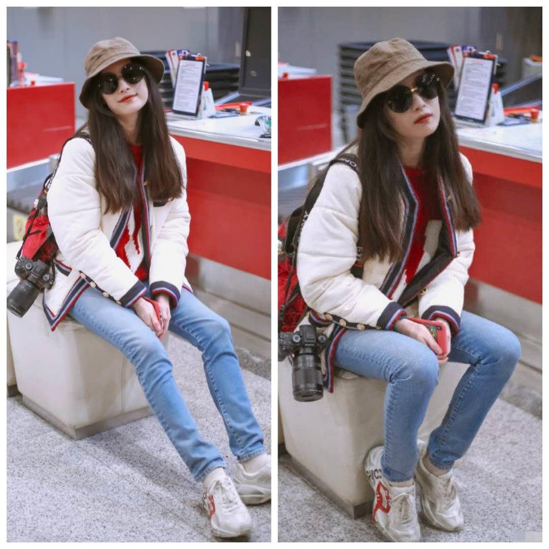 热巴同款防晒,热巴戴渔夫帽