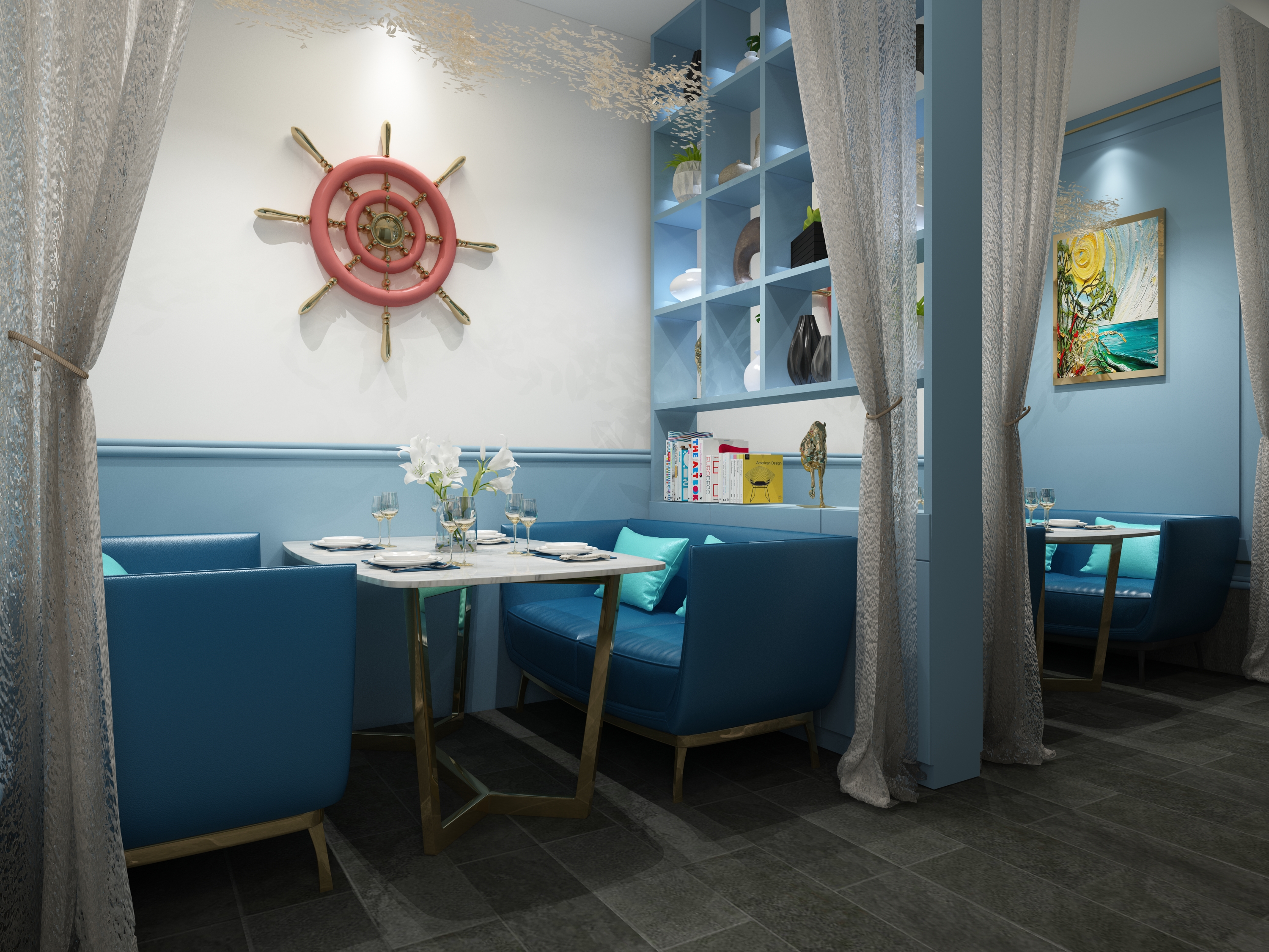 青岛餐饮饭店装修设计,青浦创意餐饮店装修设计