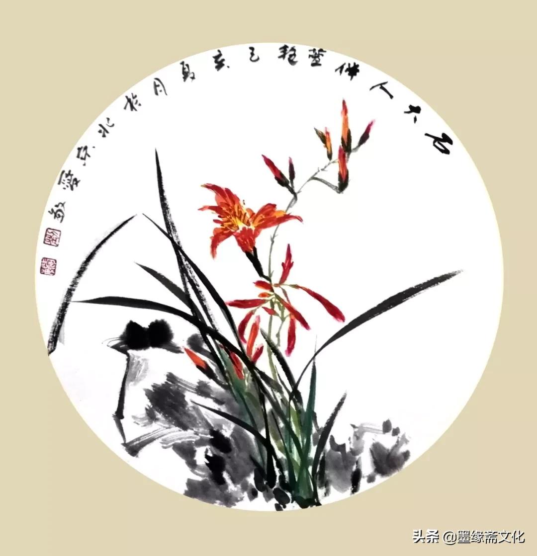 刘忠陵兰花作品欣赏,写实画兰草作品欣赏