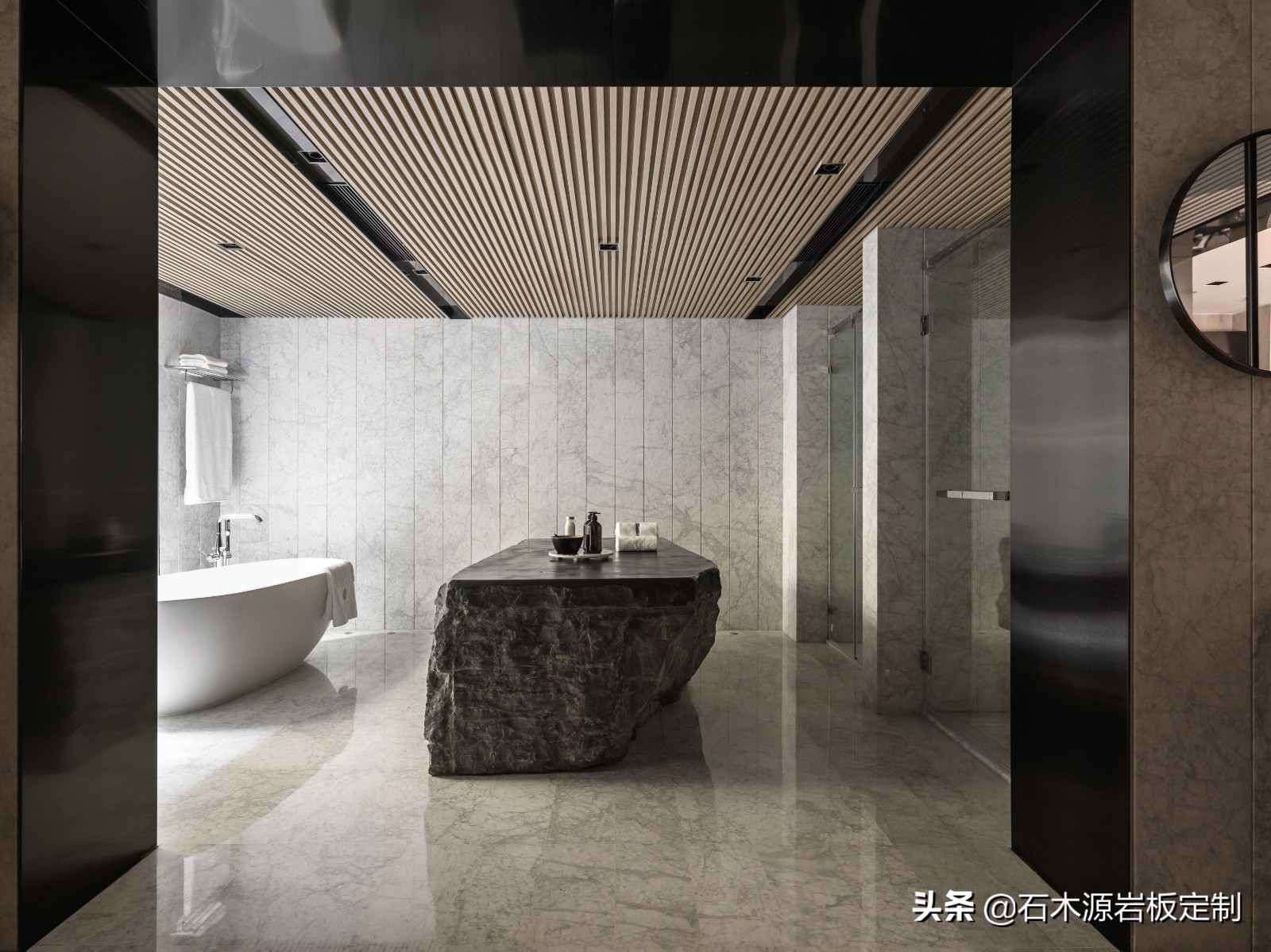 现代绿色自然屋,全屋岩板轻奢风格