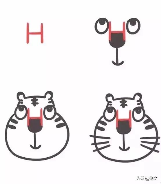 简笔画用字母m画一辆自行车,创意字母简笔画启蒙