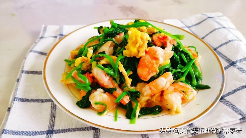 菠菜炒虾仁鸡蛋的做法大全,菠菜虾仁炒鸡蛋怎么做