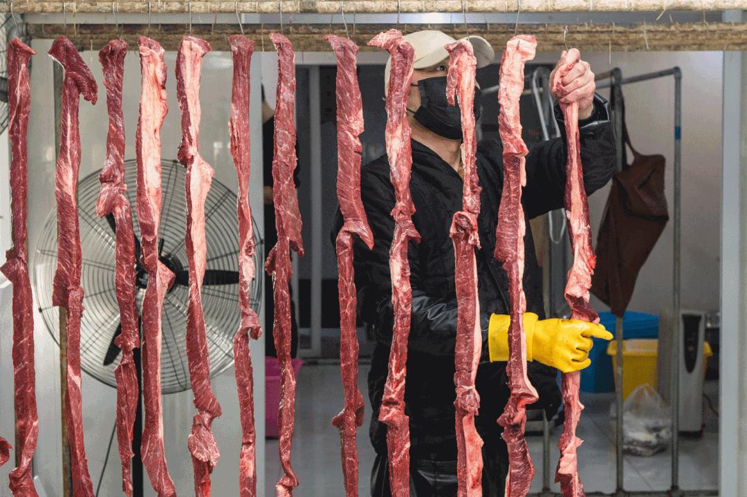 火烤牛肉干最近火的,鞍山西道美食牛肉干