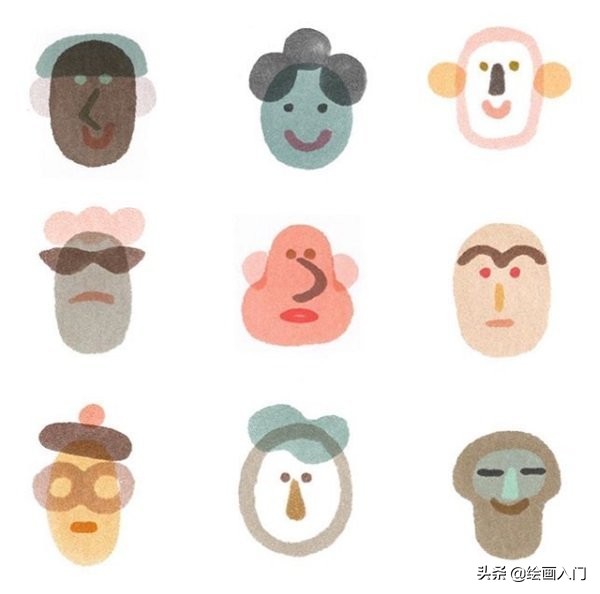 可爱温馨的手绘风插画,色彩鲜艳线条简单的插画