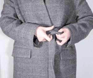 大衣腰带怎么系简单又好看,大衣短腰带系法简单又好看的系法