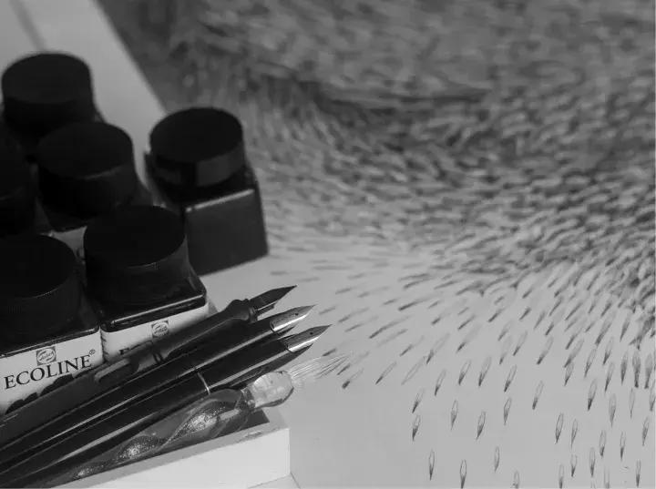 小央美水墨画作品欣赏,小央美人物画