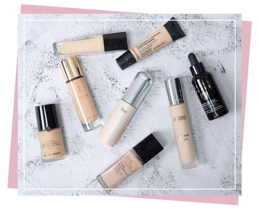 各大网红粉底液真实测评,ysl恒久粉底和蓝标粉底液