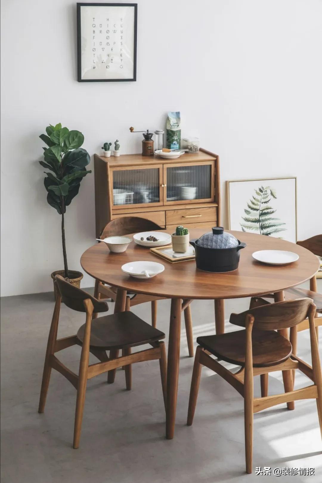 餐厅摆实木餐桌椅，用餐氛围精致情趣，生活过得有仪式！