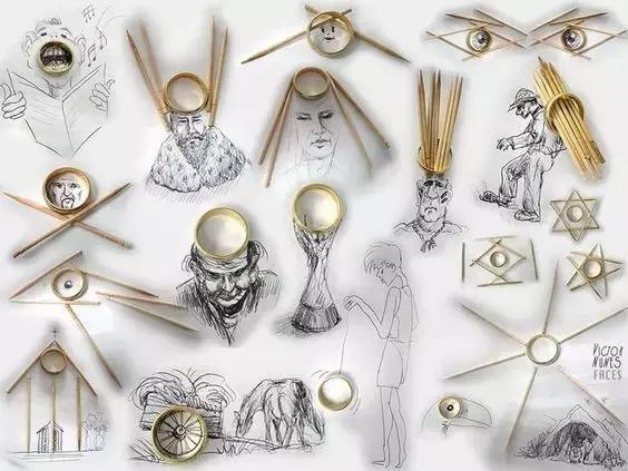 精美创意插画100幅无水印,彩铅小插画500例临摹