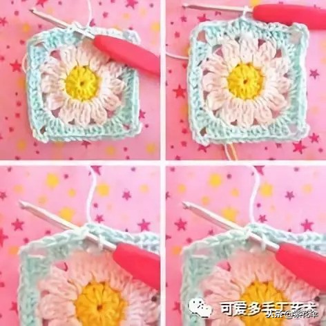 学毛线钩花一学就会简单,新手学毛线钩花