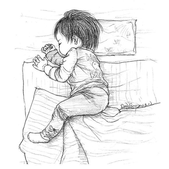 「可还记得」木朵儿爸爸给女儿画过的百睡图