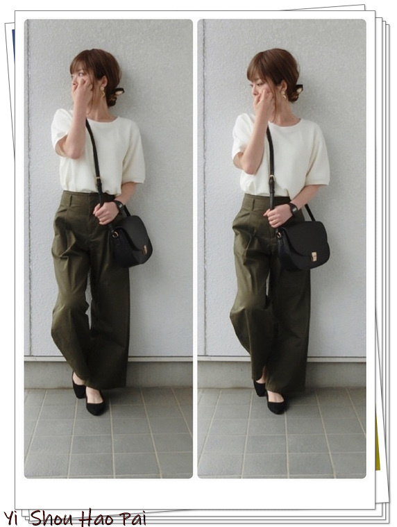 优衣库穿搭夏季女生阔腿裤,优衣库窄版阔腿纯棉女裤