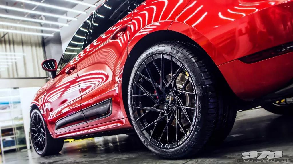 改装保时捷黑色rs轮毂,保时捷黑武士轮毂改装