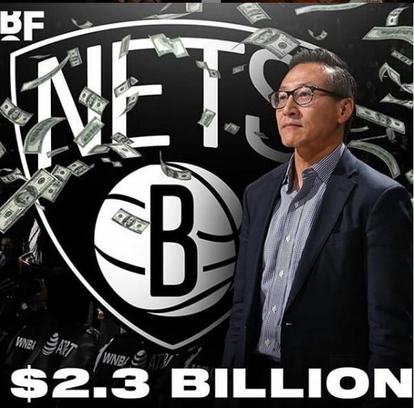 马云背后的男人买下NBA球队篮网23.5亿美元创纪录