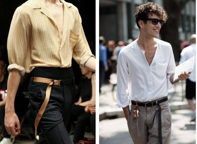 男士腰带的选择方法图片,腰带的系法男生休闲单环