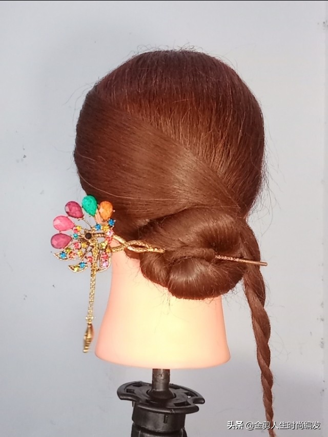长发怎么用发簪慢动作,长发怎么用发簪盘发
