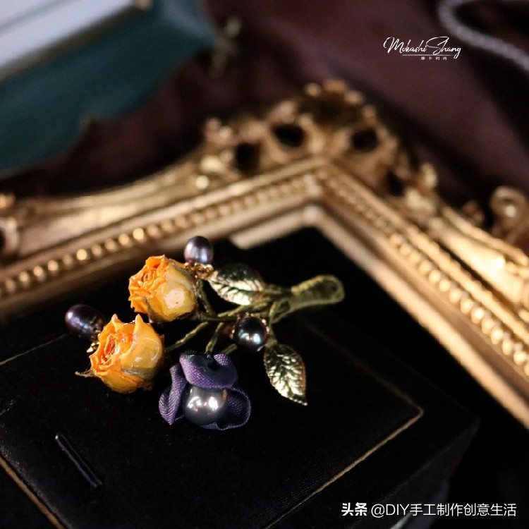 永生花首饰手工diy制作,制作永生花首饰