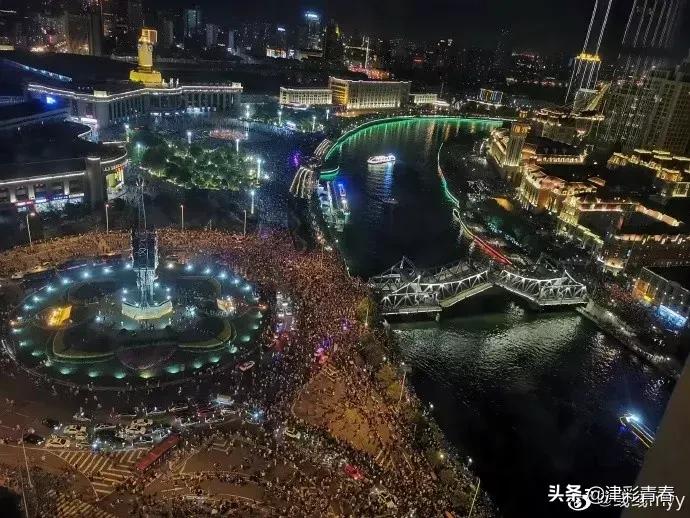 解放桥开启的精彩瞬间,天津解放桥开桥瞬间