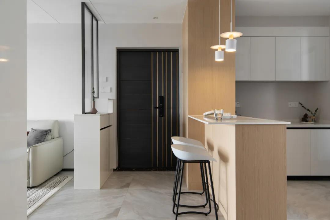 玄关设计50款实用的玄关鞋柜设计,入户玄关鞋柜L型玄关一体设计