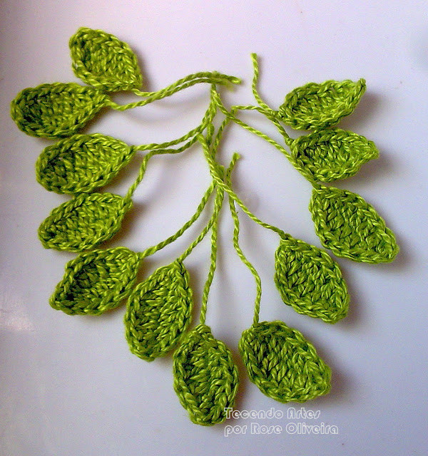 钩针玫瑰花叶子花样图解,一体钩玫瑰花的图解教程大全