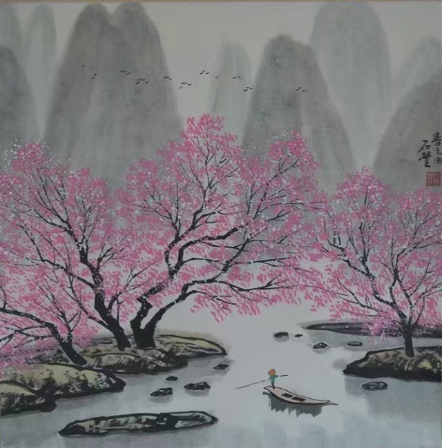 国画风景小品简单又好看,山水风景国画图片大全集