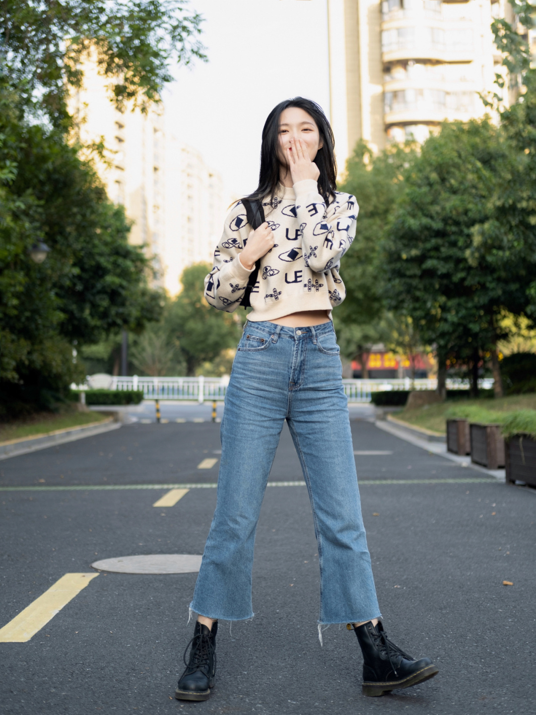 马丁靴夏季薄款长裤,马丁靴不露腿穿搭春