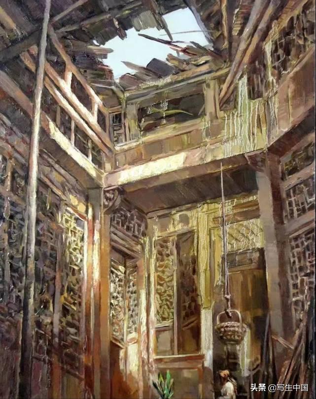 青年艺术家刘春油画作品欣赏,王欣油画作品《春到陕北》图片