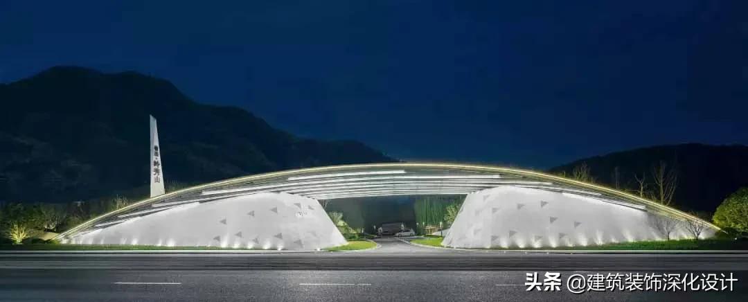 景观设计不建模光出效果图,景观大门不横跨公路效果图