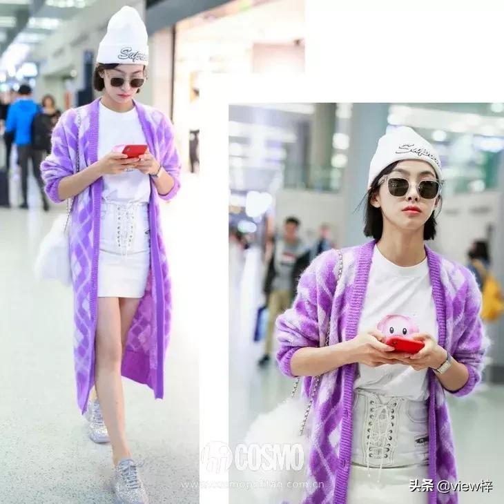 刘雯同款羊毛衫穿搭,初恋风的毛衣