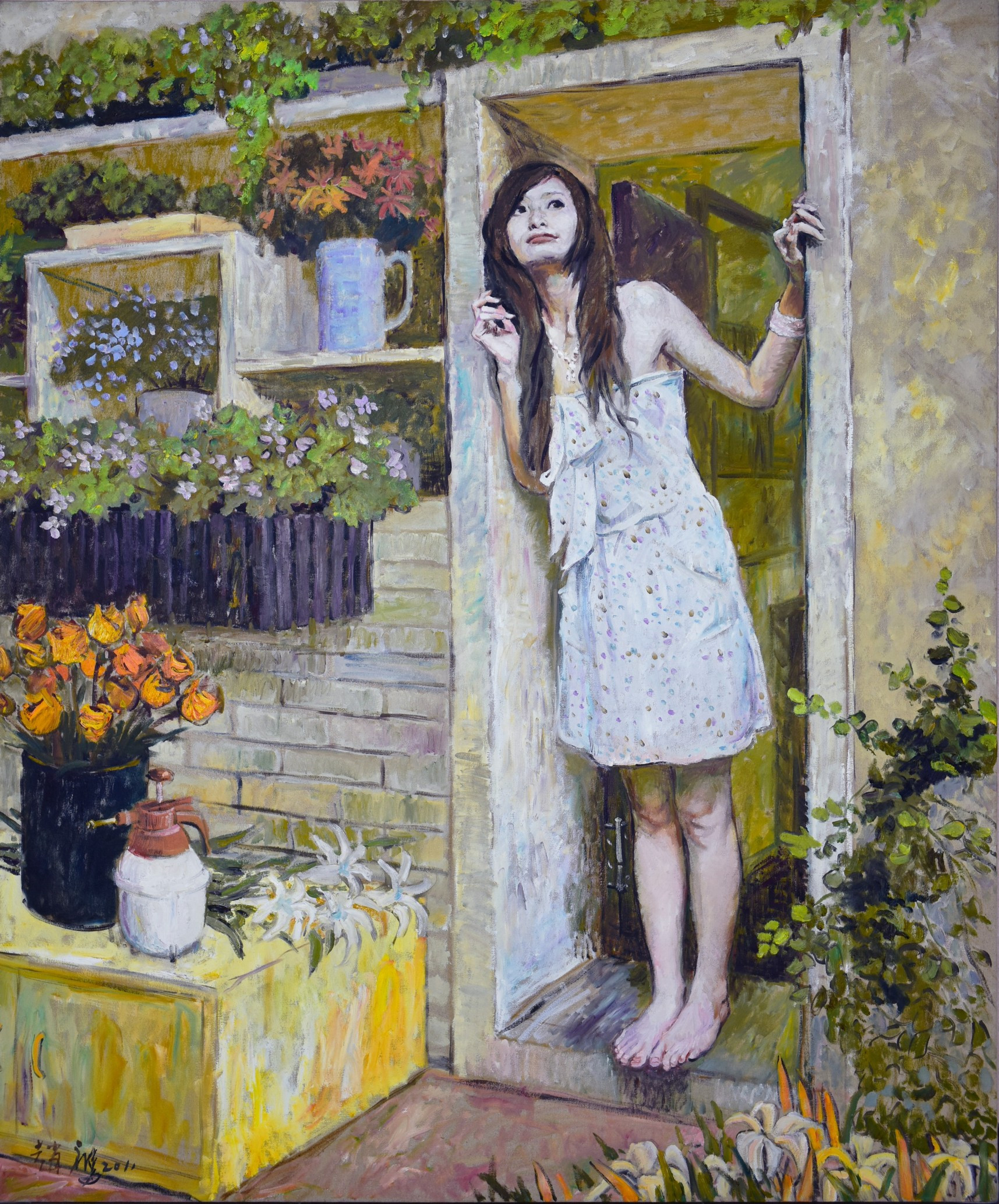 柠檬汁氤在水中　角落里美人如茵——画家赵鹰的写意油画