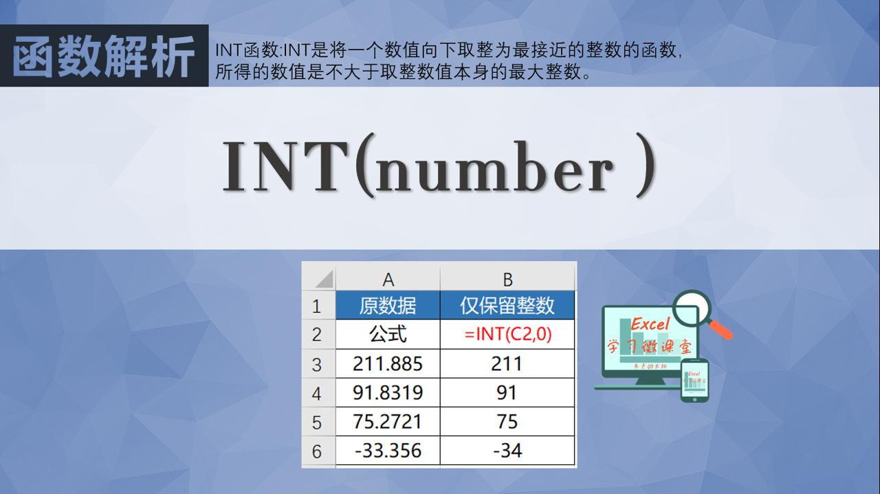 excel的round取整公式怎么用,excel表中整数数值四舍五入后取整