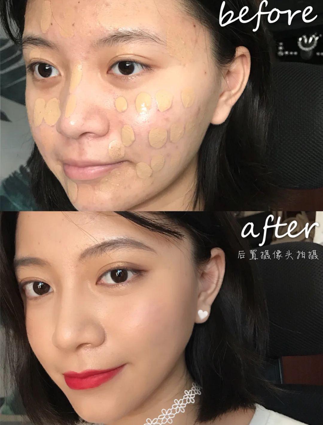 兰蔻持久清透粉底液适合皮肤,美宝莲轻亲粉底液w10和兰蔻b01