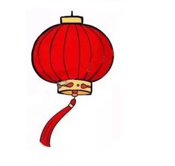 新年挂灯笼绘画,灯笼的简单画法图片