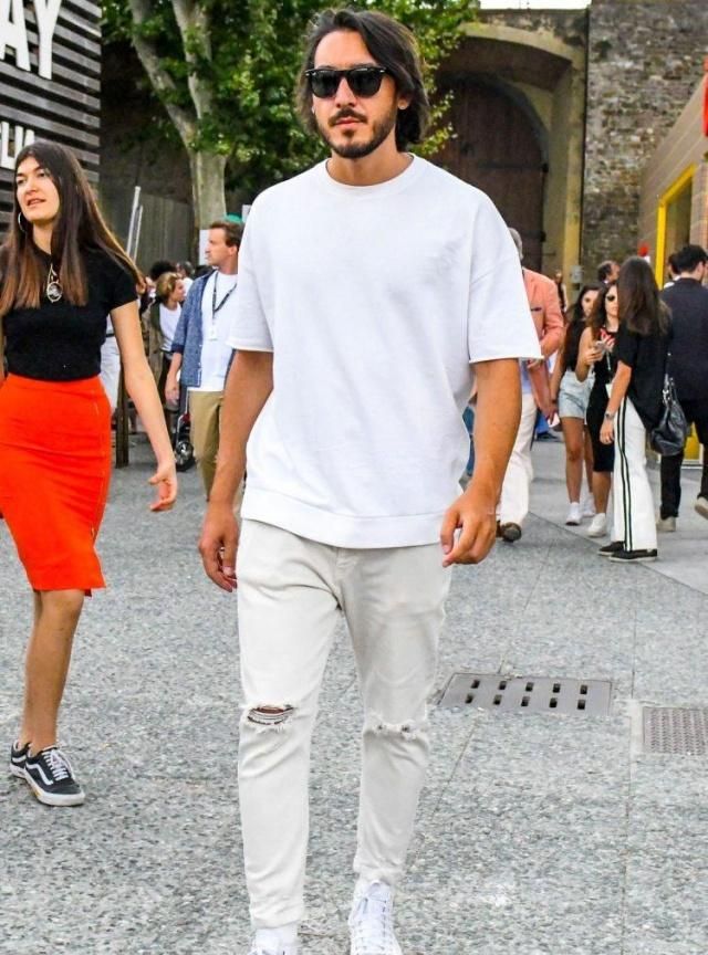 潮男怎么选择白色t恤,男士白t恤怎么穿不透