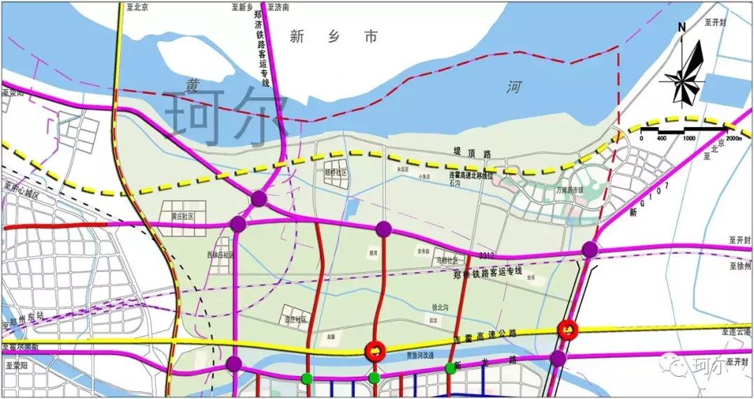 连霍高速郑州段最新规划图,郑州连霍高速北移最新地图