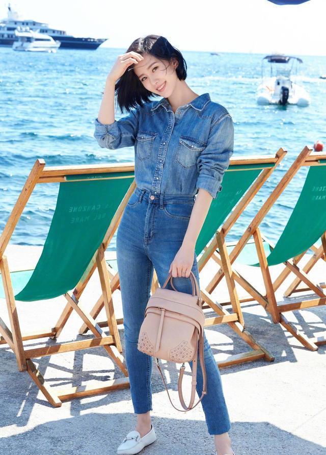 刘诗诗同款皮衣tods,刘诗诗tods绿色风衣外套