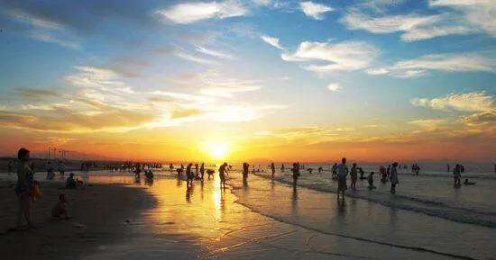 辽宁网红海滩,辽宁海滩全景图