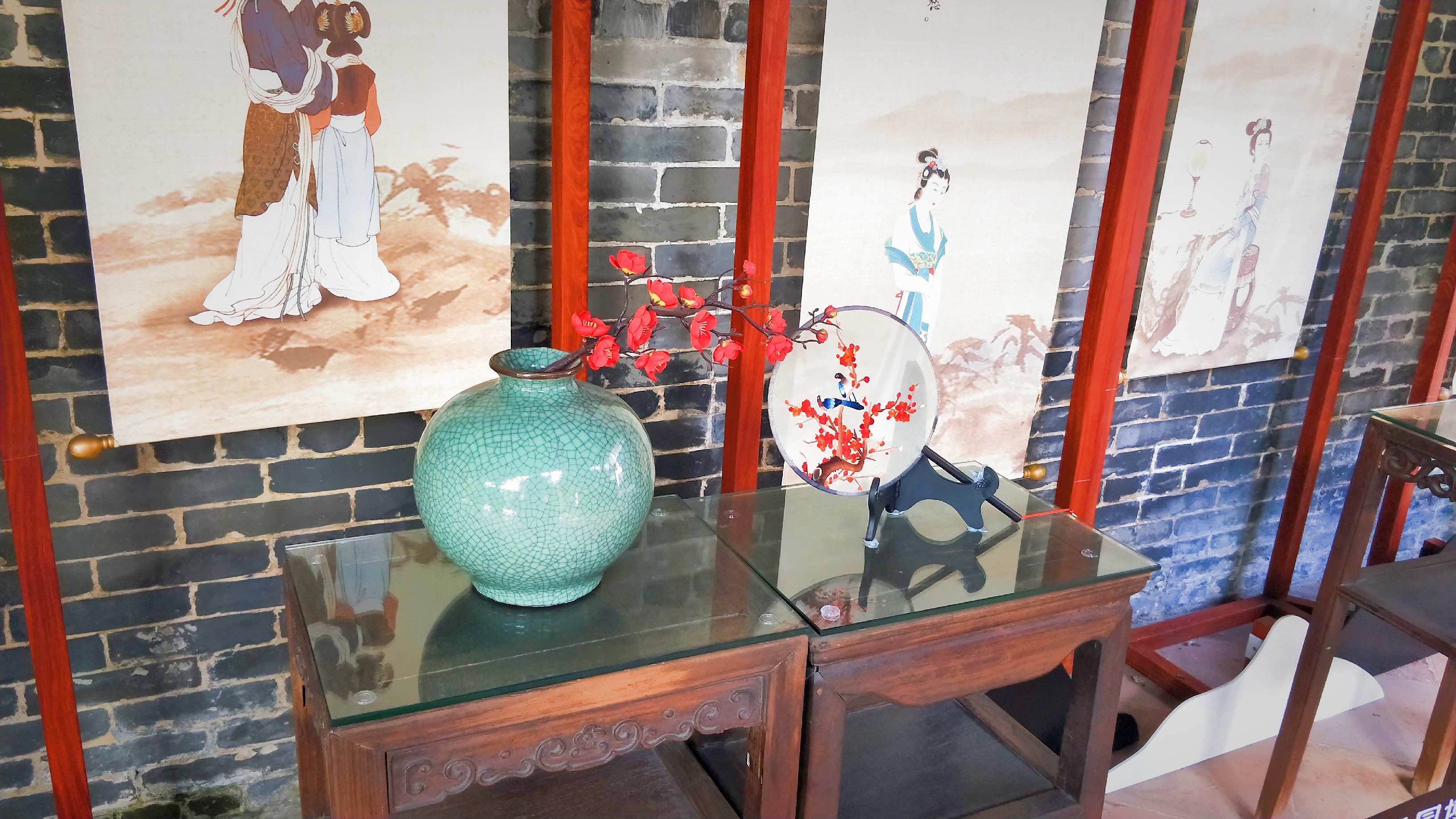 羊城八景彩色玻璃,顺德清晖园羊城八景图片