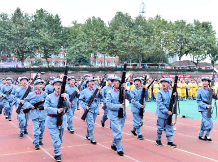 师一锦江校区团体操,学校超燃运动会献礼建党100周年