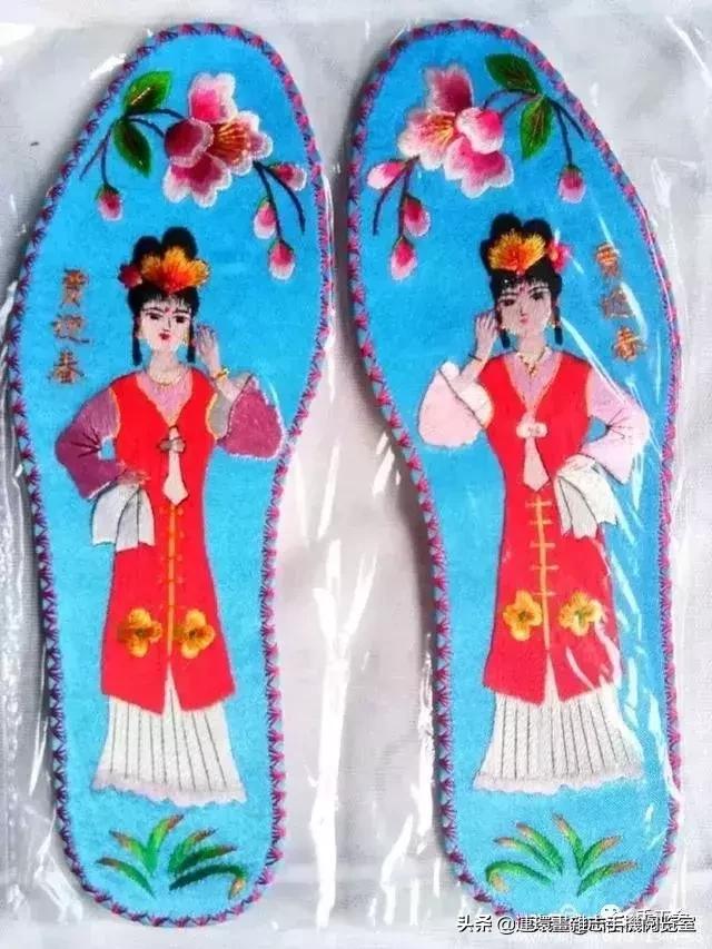 鞋垫绣花制作教程全过程,陕北民间纯手工鞋垫绣花