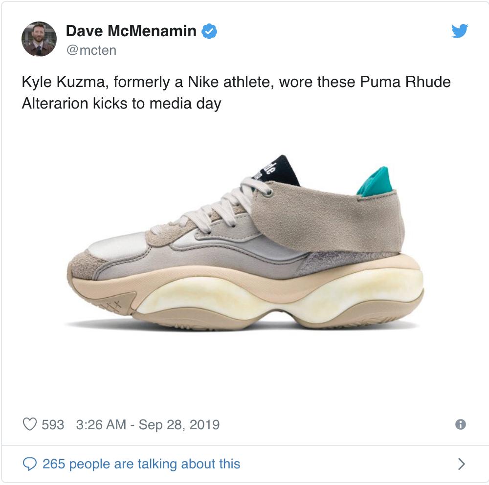 彪马库兹马粉球鞋,库兹马签约彪马