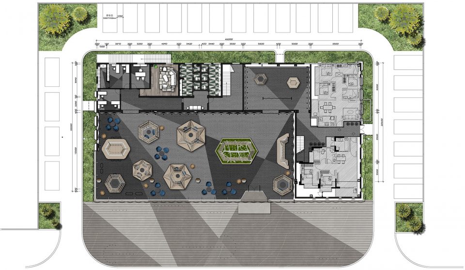 西式平面几何构造重塑当代梦境凉亭——长安鼎峰悦境营销中心
