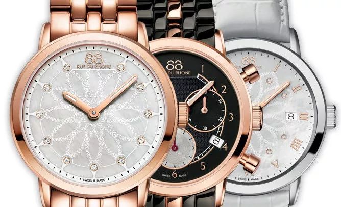 清新雅致，适合女士佩戴的88RUEDURHONE腕表