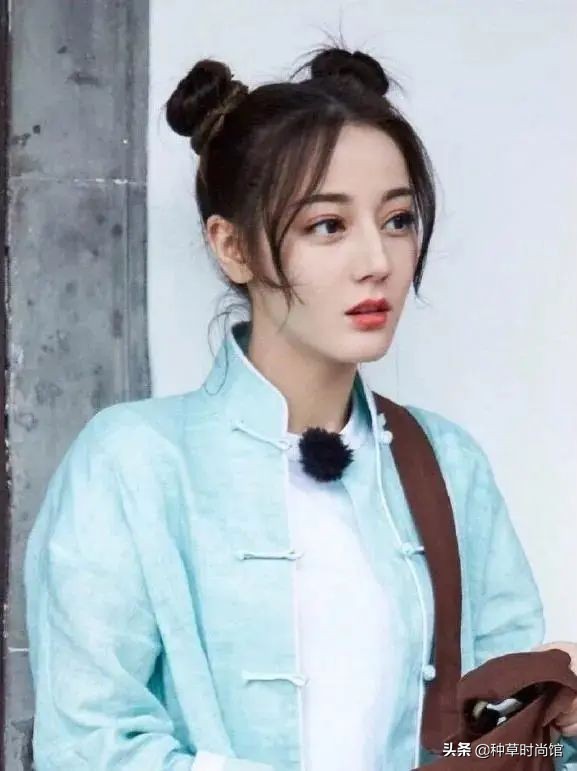 花瓣丸子头学生党蓬松,古风丸子头前额花瓣头饰