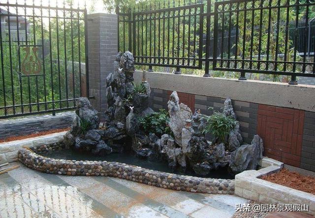 庭院假山鱼池制作视频,庭院假山设计制作视频