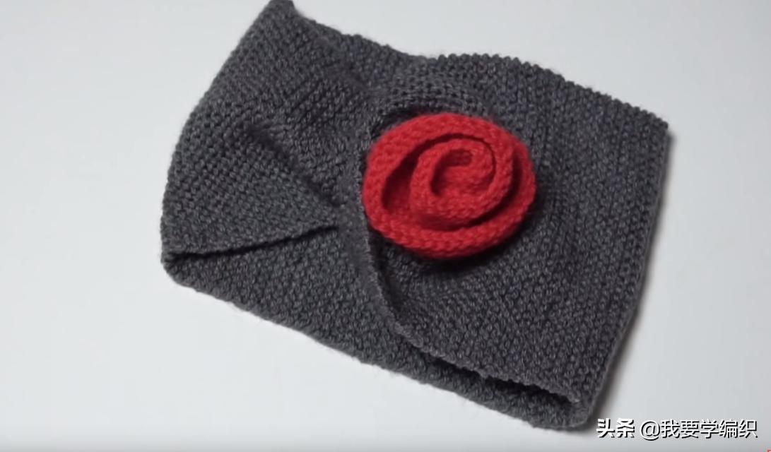 围脖编织教程全过程最简单的,玫瑰花小围脖编织教程